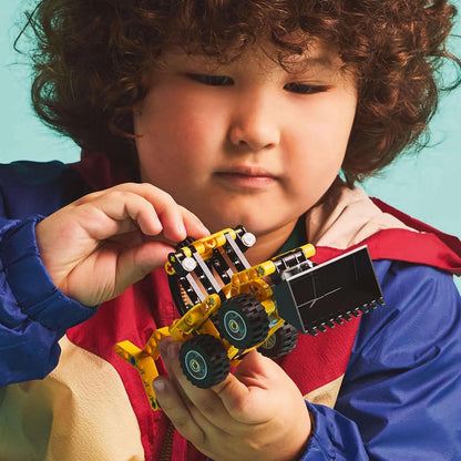 LEGO Technic Scavatrice a Cucchiaia Rovescia, Giochi con Costruzioni per Bambini e Bambine da 7 Anni, Giocattolo Educativo con Escavatore Posteriore, Pala e Stabilizzatori, Veicolo da Cantiere 42197