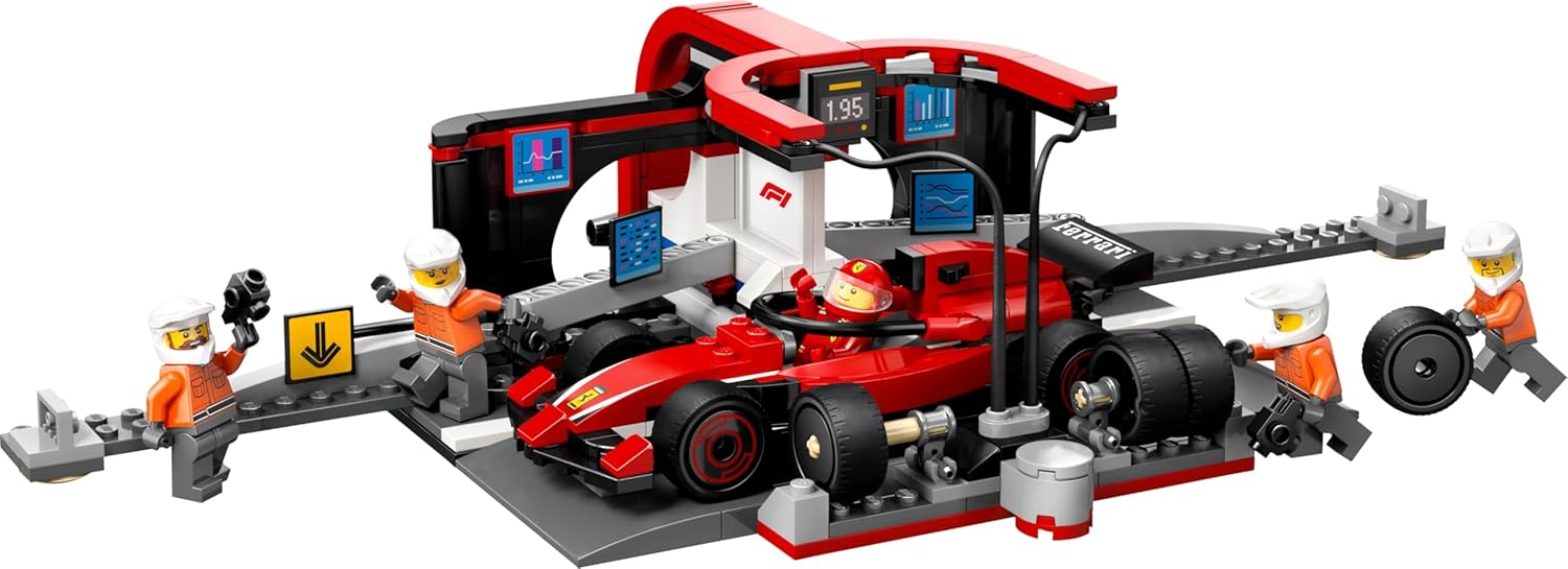 Lego City: F1 Pit Stop & Pit Crew With Ferrari Car (60443)