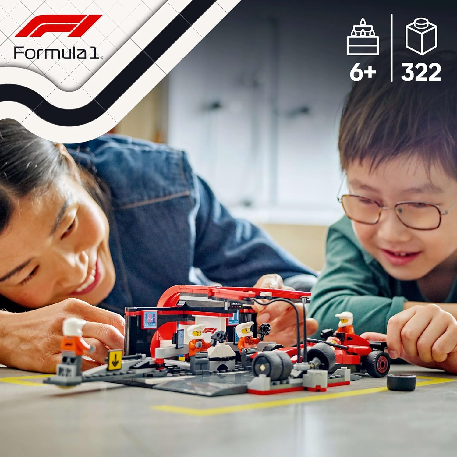 Lego City: F1 Pit Stop & Pit Crew With Ferrari Car (60443)