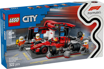 Lego City: F1 Pit Stop & Pit Crew With Ferrari Car (60443)
