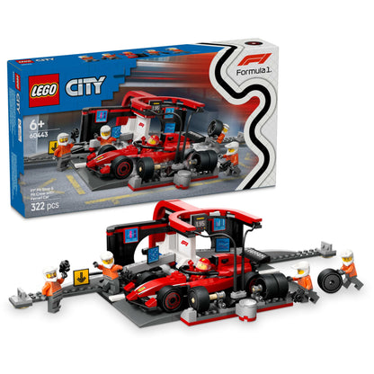 Lego City: F1 Pit Stop & Pit Crew With Ferrari Car (60443)