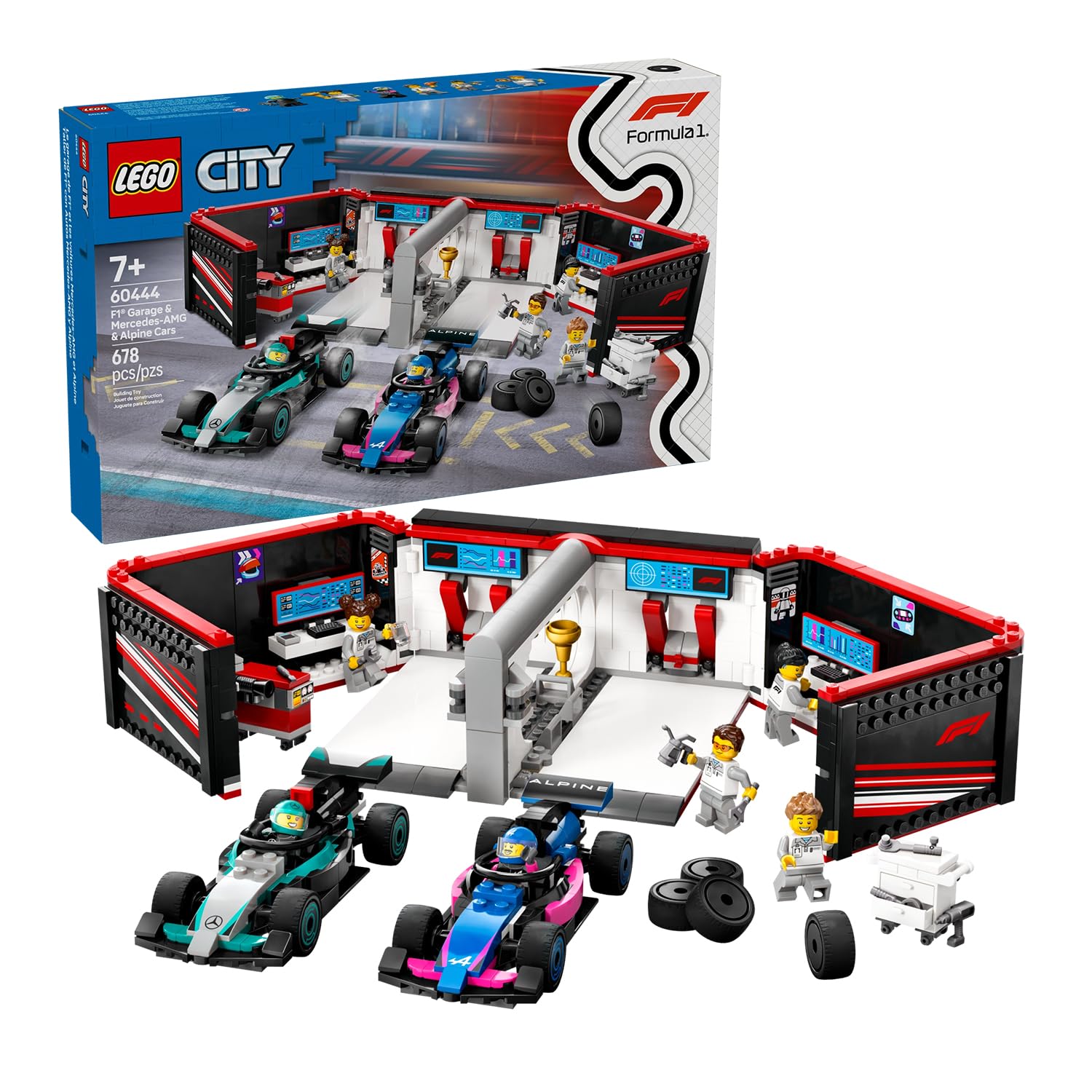 Lego City: F1 Garage & Mercedes-Amg & Alpine Cars (60444)