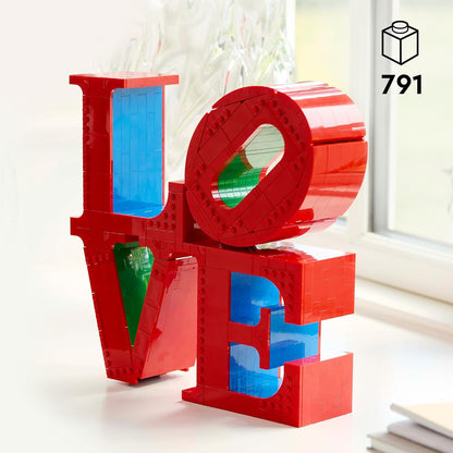 LEGO Art LOVE Bouwpakket voor Volwassenen, Kantoor Decoratie en Woonaccessoire, Cadeau voor Haar en Hem voor Valentijn, Creatieve Hobby, Bloemen Boeket Model om Alleen of Samen te Knutselen 31214