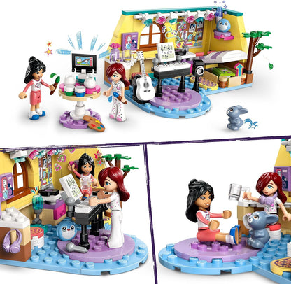 LEGO Friends Paisley's Room Set, kreatives Lernspielzeug für Mädchen ab 6 Jahren, mit 2 Heartlake City Charakteren, einer Hasenfigur, Instrumenten und Puppenhauszubehör 42647