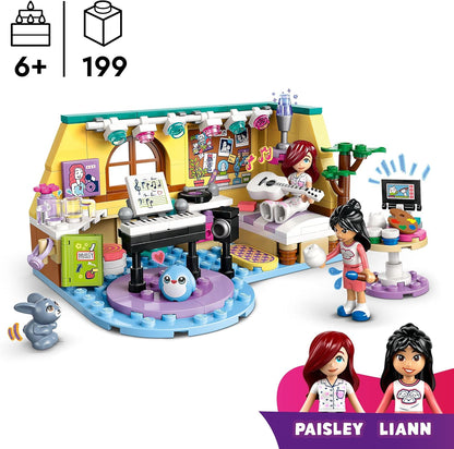 LEGO Friends Paisley's Room Set, kreatives Lernspielzeug für Mädchen ab 6 Jahren, mit 2 Heartlake City Charakteren, einer Hasenfigur, Instrumenten und Puppenhauszubehör 42647