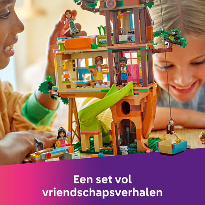 LEGO Friends Boomhut voor de vrienden Speelgoed voor 8 jaar en Ouder, Rollenspel Bouwpakket voor Kinderen om te Doen Alsof met 4 Poppetjes en 2 Dieren Figuren, Cadeau voor Meisjes 42652