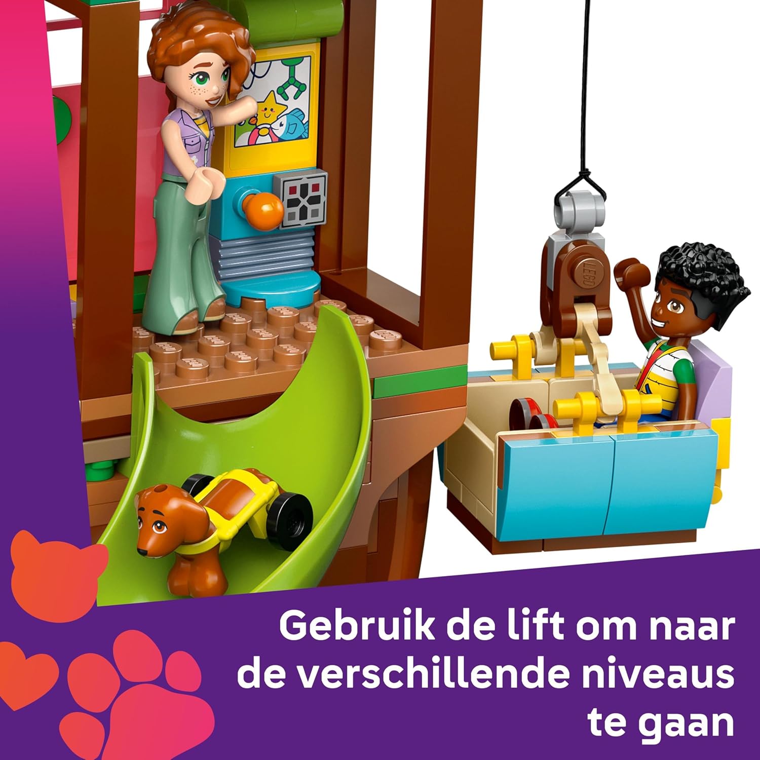 LEGO Friends Boomhut voor de vrienden Speelgoed voor 8 jaar en Ouder, Rollenspel Bouwpakket voor Kinderen om te Doen Alsof met 4 Poppetjes en 2 Dieren Figuren, Cadeau voor Meisjes 42652