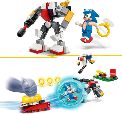 LEGO Sonic the Hedgehog: Sonic’s Campfire Clash Set, Collectible Building Toy with 4 Characters, Gold Rings and a Chaos Emerald, Gifts for Gamers, Boys & Girls aged 7 Plus 77001