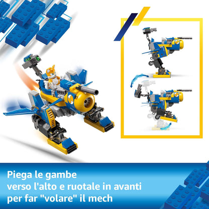 LEGO Sonic the Hedgehog Cyclone vs. Metal Sonic Toy - Collectible Mech Figure with 2 Video Game Minifigures - Gift Idea for 8+ Year Old Boys or Girls & Teenage Gamers - 77002