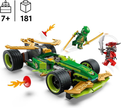 LEGO NINJAGO Lloyd’s Pull-Back Race Car Toy with 2 Minifigures for Imaginative Play - Dragons Rising Ninja Set - Gift for 7 Plus year Old Boys & Girls 71828
