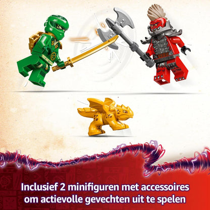 LEGO NINJAGO Drago della Foresta Verde di Lloyd - Figura Giocattolo Snodabile da Costruire, Set con 2 Minifigure, Armi e Cucciolo Dorato, Giochi per Bambini e Bambine da 6 Anni, Idea Regalo 71829
