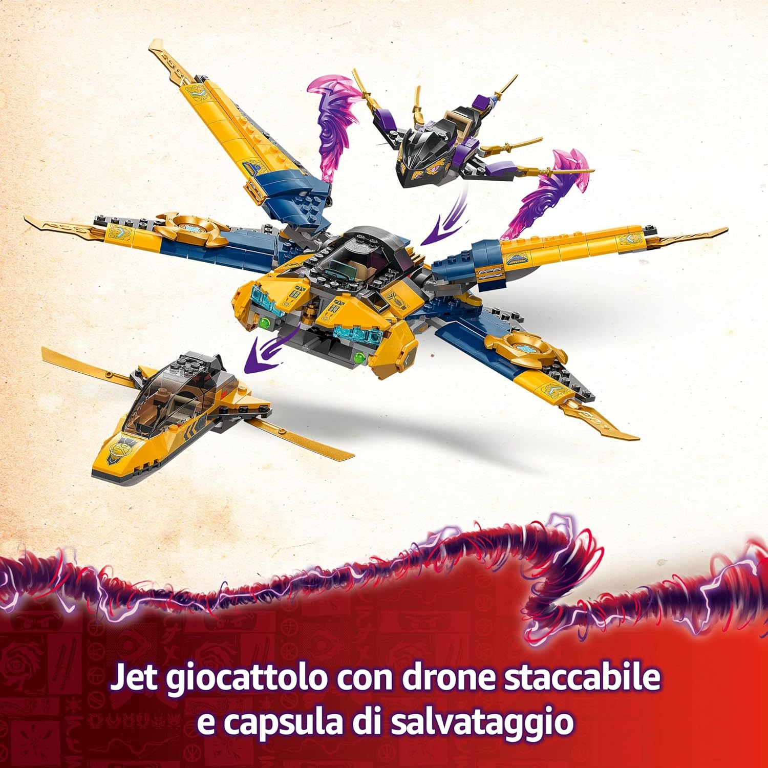 Lego: 71833 - Ninjago - Jet Super Storm Di Ras E Arin