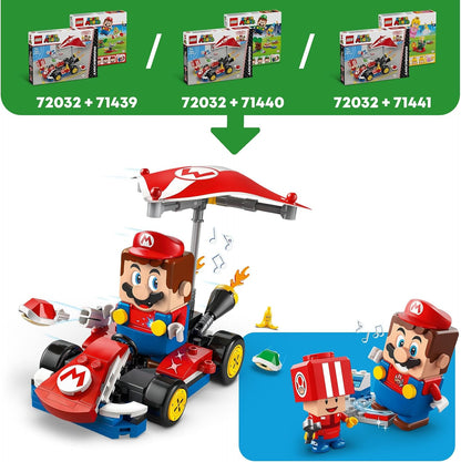 LEGO Super Mario: Mario Kart – Standard Kart, Car Toy Set for Kids, Includes a Toad Character Figure for Independent Play, Creative Birthday Gift for 7 Plus Year Old Boys, Girls and Gamers 72032