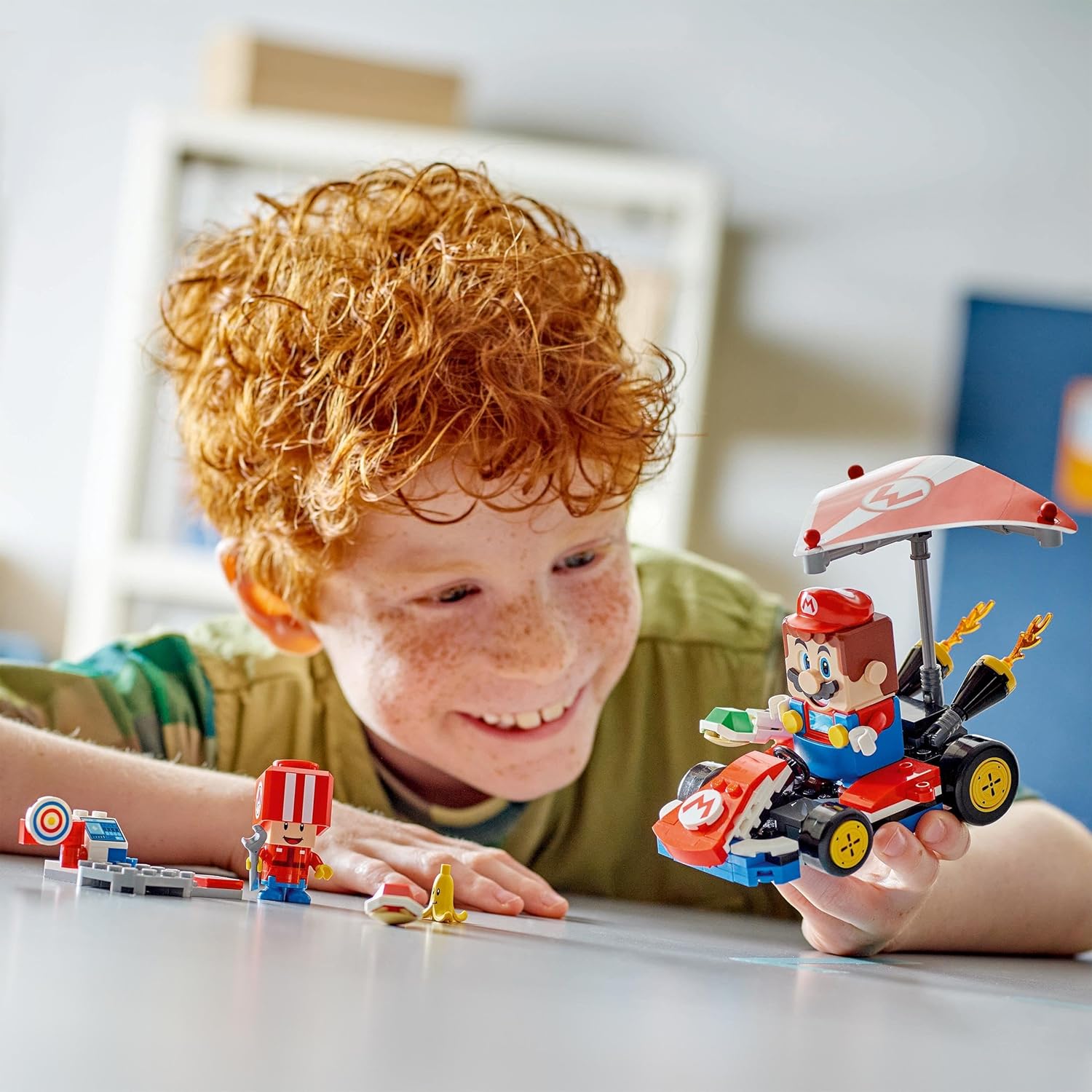 LEGO Super Mario: Mario Kart – Standard Kart, Car Toy Set for Kids, Includes a Toad Character Figure for Independent Play, Creative Birthday Gift for 7 Plus Year Old Boys, Girls and Gamers 72032