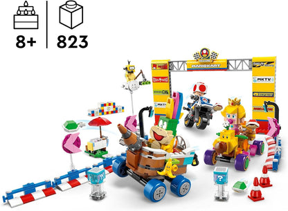 LEGO Super Mario: Mario Kart– Baby Peach en grand prix–set, Nintendo Bouwpakket voor Kinderen, Speelgoed voor 8 jaar en ouder met Toad, Lakitu, Lemmy en Meer, Cadeau voor Jongens en Meisjes 72036