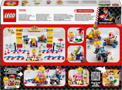 LEGO Super Mario: Mario Kart– Baby Peach en grand prix–set, Nintendo Bouwpakket voor Kinderen, Speelgoed voor 8 jaar en ouder met Toad, Lakitu, Lemmy en Meer, Cadeau voor Jongens en Meisjes 72036