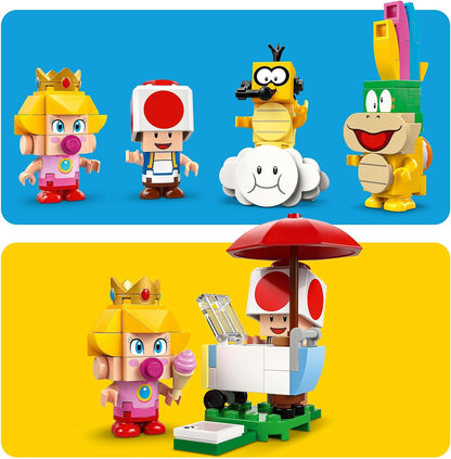 LEGO Super Mario: Mario Kart– Baby Peach en grand prix–set, Nintendo Bouwpakket voor Kinderen, Speelgoed voor 8 jaar en ouder met Toad, Lakitu, Lemmy en Meer, Cadeau voor Jongens en Meisjes 72036