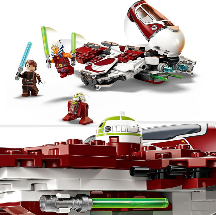 LEGO Star Wars 75401 Ahsoka’s Jedi Interceptor Building Toy Features 2 Minifigures with Lightsabers Incl. Anakin Skywalker, plus an R7-A7 Droid Figure for The Clone Wars Fans, 8+ Year Old Boys & Girls