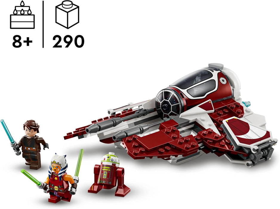 LEGO Star Wars 75401 Ahsoka’s Jedi Interceptor Building Toy Features 2 Minifigures with Lightsabers Incl. Anakin Skywalker, plus an R7-A7 Droid Figure for The Clone Wars Fans, 8+ Year Old Boys & Girls
