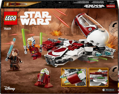 LEGO Star Wars 75401 Ahsoka’s Jedi Interceptor Building Toy Features 2 Minifigures with Lightsabers Incl. Anakin Skywalker, plus an R7-A7 Droid Figure for The Clone Wars Fans, 8+ Year Old Boys & Girls