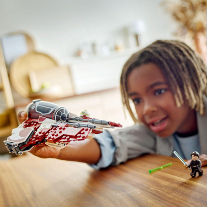 LEGO Star Wars 75401 Ahsoka’s Jedi Interceptor Building Toy Features 2 Minifigures with Lightsabers Incl. Anakin Skywalker, plus an R7-A7 Droid Figure for The Clone Wars Fans, 8+ Year Old Boys & Girls