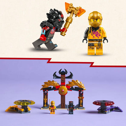 LEGO NINJAGO Dragon Spinjitzu Battle Pack Set with 2 Minifigures, Launchers & Flying Elements - Action Ninja Toy for 6+ Year Old Boys & Girls - Gifts for Dragons Rising TV Show Fans - 71826