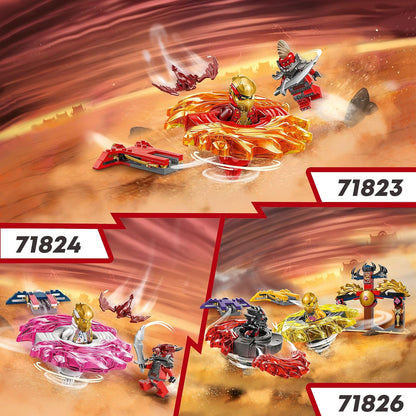 LEGO NINJAGO Dragon Spinjitzu Battle Pack Set with 2 Minifigures, Launchers & Flying Elements - Action Ninja Toy for 6+ Year Old Boys & Girls - Gifts for Dragons Rising TV Show Fans - 71826