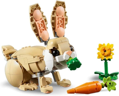 LEGO Creator 3 in 1 Adorabile Coniglio Giocattolo - Animale che si Trasforma in Lama o in Foca - Idea Regalo di Compleanno Creativa per Bambine e Bambini da 8 Anni in su - 31162
