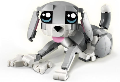 LEGO Creator 3in1 Playful Cat Toy - Transforms into a Pigeon or Pet Dog Figure - Animals Building Set for Kids, 8+ Year Old Girls & Boys - Creative Birthday Gift Idea - 31163