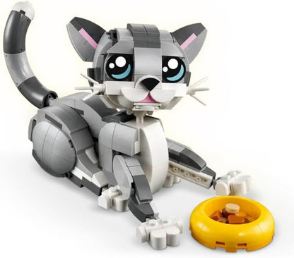 LEGO Creator 3in1 Playful Cat Toy - Transforms into a Pigeon or Pet Dog Figure - Animals Building Set for Kids, 8+ Year Old Girls & Boys - Creative Birthday Gift Idea - 31163