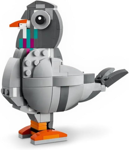 LEGO Creator 3in1 Playful Cat Toy - Transforms into a Pigeon or Pet Dog Figure - Animals Building Set for Kids, 8+ Year Old Girls & Boys - Creative Birthday Gift Idea - 31163