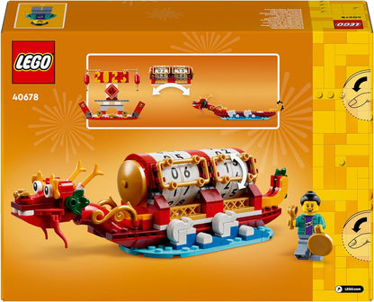 LEGO Festivalkalender Nieuw Maanjaar Speelgoed voor 10 jaar en Ouder, Decoratie Bouwpakket voor Kinderen met Drakenkop en Minifiguren, Rollenspellen Cadeau voor Meisjes, Jongens en Tieners 40678