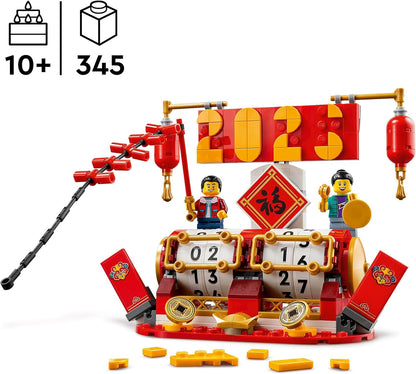 LEGO Festivalkalender Nieuw Maanjaar Speelgoed voor 10 jaar en Ouder, Decoratie Bouwpakket voor Kinderen met Drakenkop en Minifiguren, Rollenspellen Cadeau voor Meisjes, Jongens en Tieners 40678