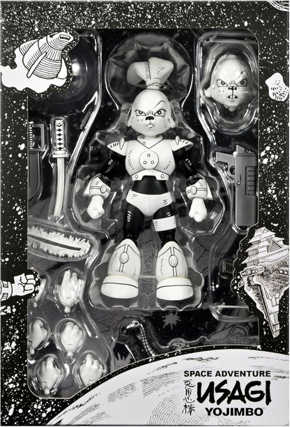 NECA Usagi Yojimbo – 1:7 Scale Collectible Action Figure, Space Usagi Yojimbo Black & White Figure