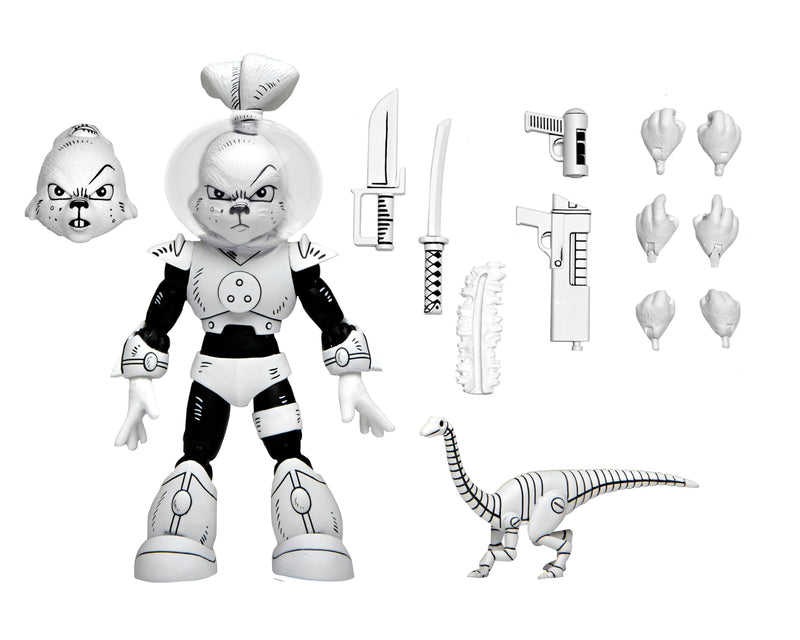 NECA Usagi Yojimbo – 1:7 Scale Collectible Action Figure, Space Usagi Yojimbo Black & White Figure