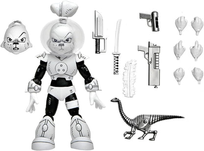 NECA Usagi Yojimbo – 1:7 Scale Collectible Action Figure, Space Usagi Yojimbo Black & White Figure