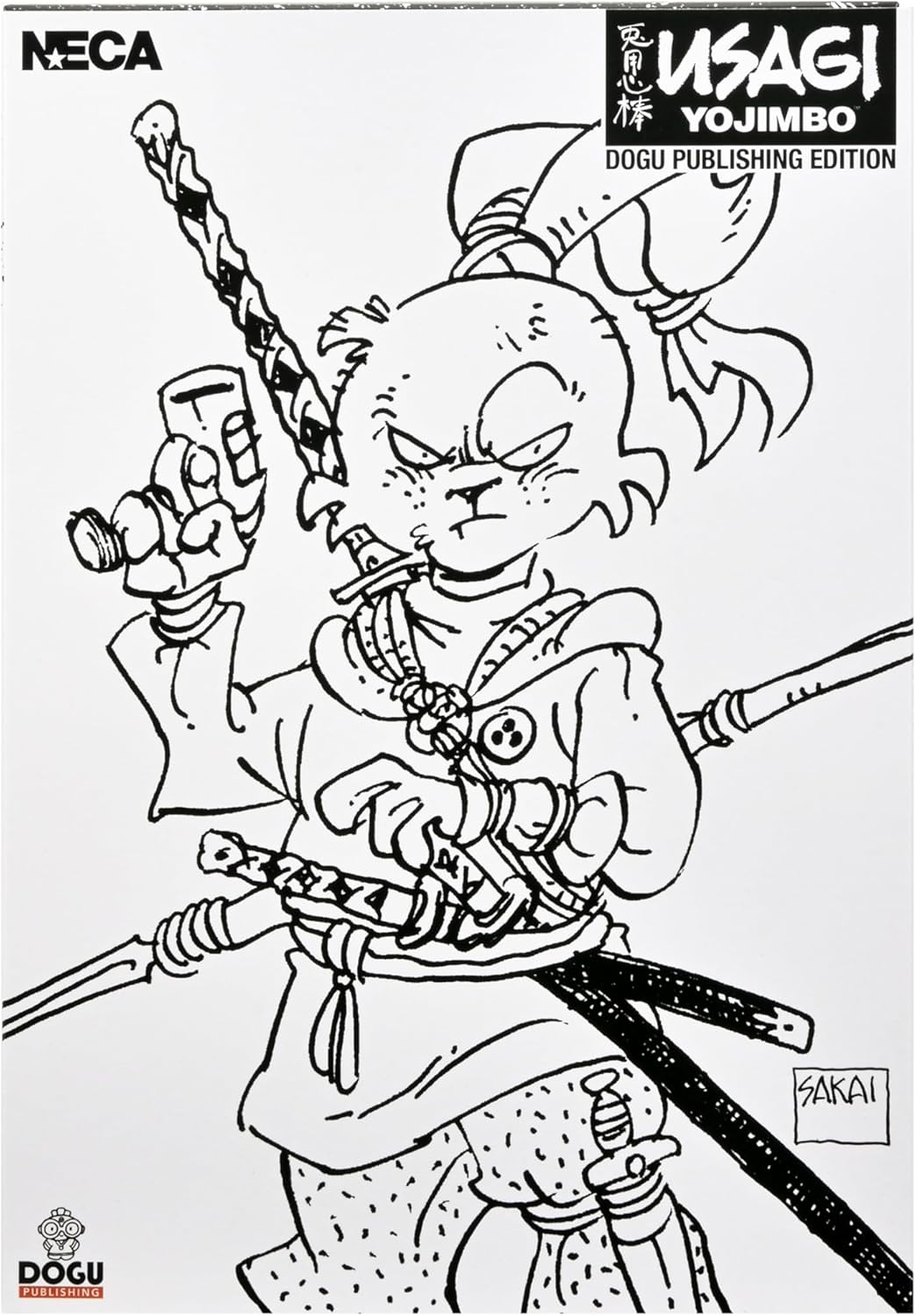 NECA Usagi Yojimbo – 1:7 Scale Collectible Action Figure, Space Usagi Yojimbo Black & White Figure