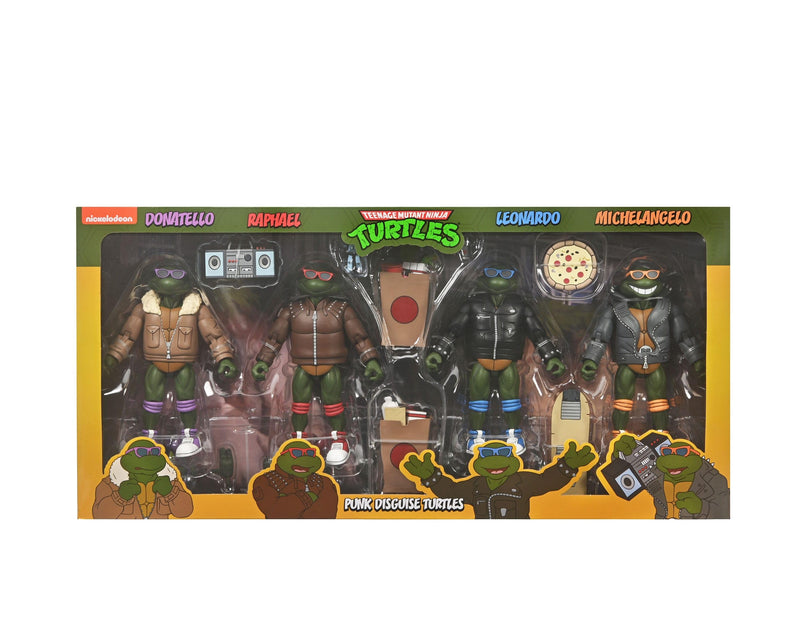 Tmnt Cartoon Punk Turtles 4-Pack 7 Inch Scale Action Figures Teenage Mutant Ninja Turtles
