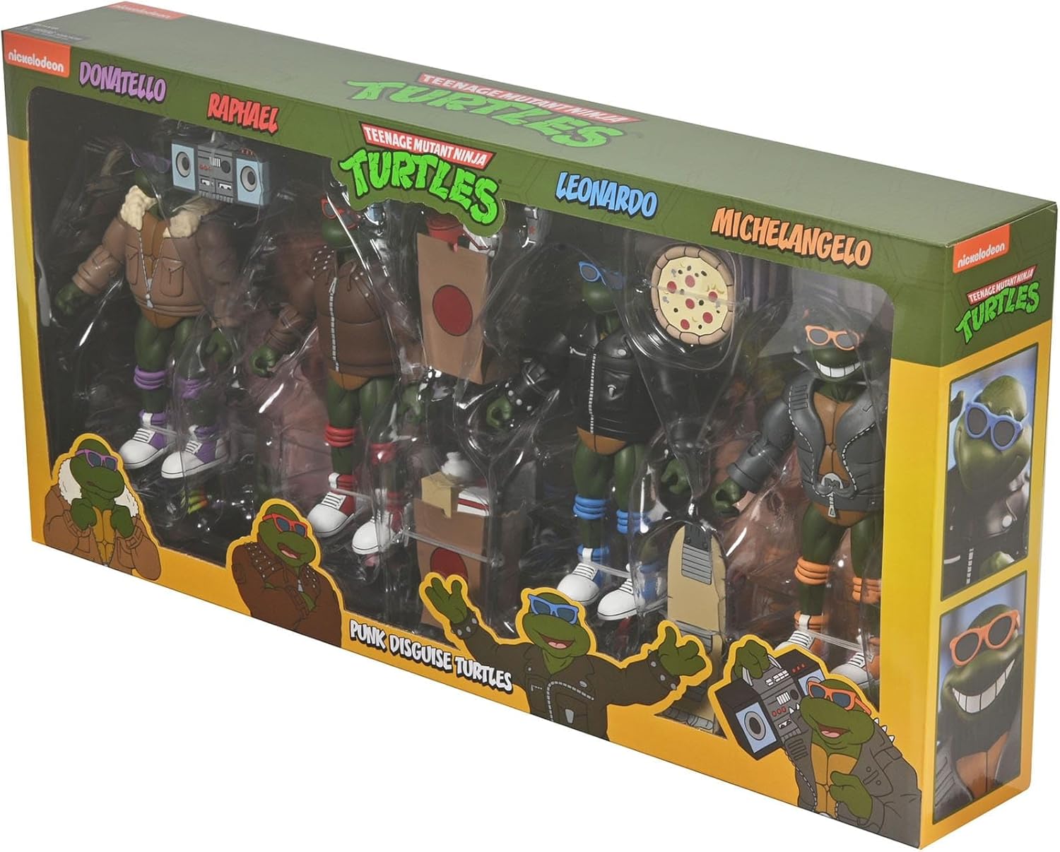 Tmnt Cartoon Punk Turtles 4-Pack 7 Inch Scale Action Figures Teenage Mutant Ninja Turtles