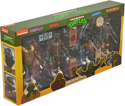 Tmnt Cartoon Punk Turtles 4-Pack 7 Inch Scale Action Figures Teenage Mutant Ninja Turtles