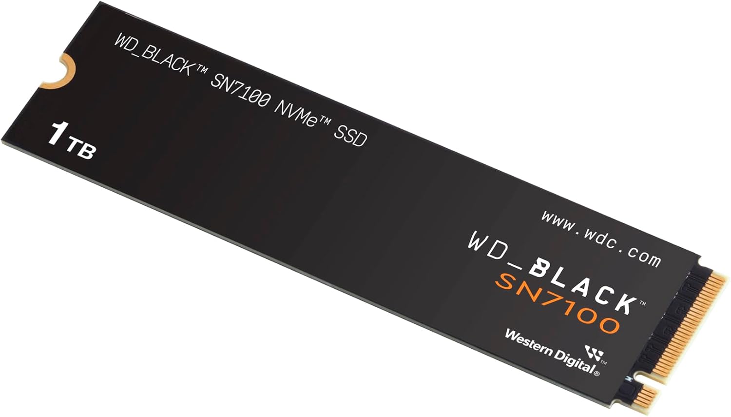 WD_BLACK SN7100 1TB NVMe SSD, M.2 2280, Read speeds up to 7250 MB/s, Write Speed up to 6,900 MB/s, Next Gen TLC 3D NAND, DASHBOARD, For Laptops, handheld gaming devices