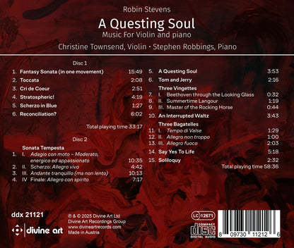Robin Stevens: A Questing Soul: Music for Violin and Piano