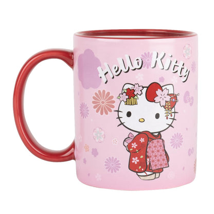 Konix Hello Kitty Kimono Heat Active Mug, 320 ml, Red