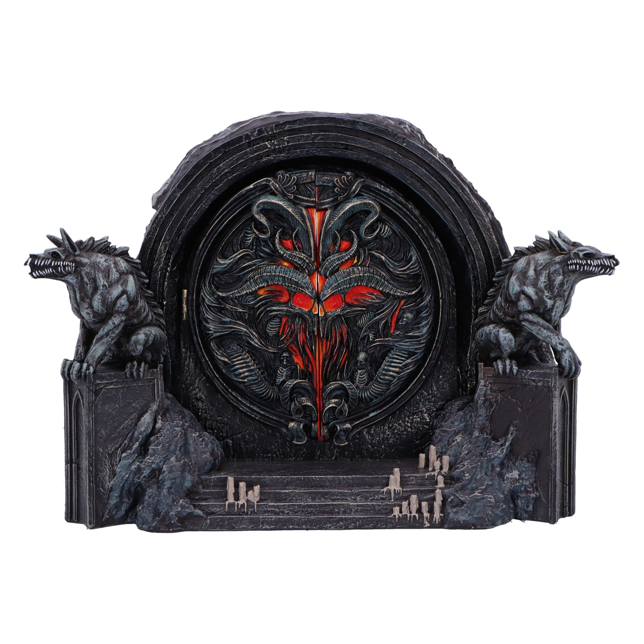 Nemesis Now Diablo IV Hells Gate Box 15,5 cm, resina, nero, licenza ufficiale Diablo Merchandise, scatola per accessori Diablo Gaming, piccolo vano portaoggetti, fusa in resina finissima, dipinta a