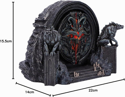 Nemesis Now Diablo IV Hells Gate Box 15,5 cm, resina, nero, licenza ufficiale Diablo Merchandise, scatola per accessori Diablo Gaming, piccolo vano portaoggetti, fusa in resina finissima, dipinta a