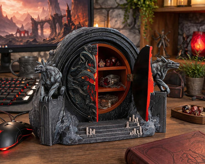Nemesis Now Diablo IV Hells Gate Box 15,5 cm, resina, nero, licenza ufficiale Diablo Merchandise, scatola per accessori Diablo Gaming, piccolo vano portaoggetti, fusa in resina finissima, dipinta a