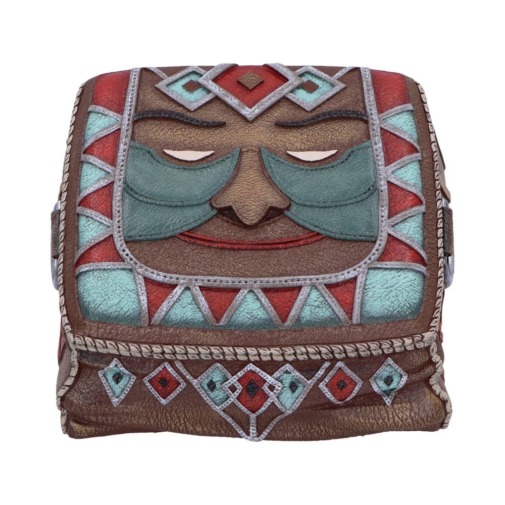 Nemesis Now Dungeons & Dragons - Borsa per dadi da 12 cm, in resina, colore marrone, con licenza ufficiale, piccolo vano portaoggetti, in resina di alta qualità, accuratamente dipinta a mano