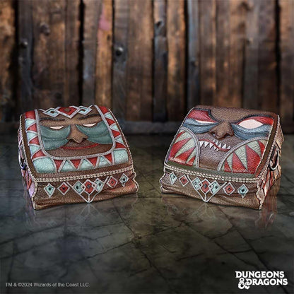 Nemesis Now Dungeons & Dragons - Borsa per dadi da 12 cm, in resina, colore marrone, con licenza ufficiale, piccolo vano portaoggetti, in resina di alta qualità, accuratamente dipinta a mano