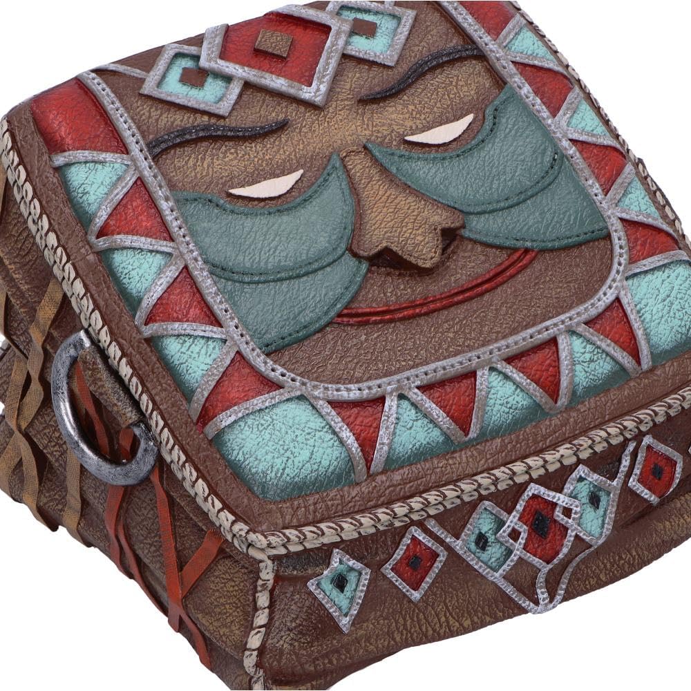 Nemesis Now Dungeons & Dragons - Borsa per dadi da 12 cm, in resina, colore marrone, con licenza ufficiale, piccolo vano portaoggetti, in resina di alta qualità, accuratamente dipinta a mano