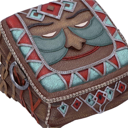 Nemesis Now Dungeons & Dragons - Borsa per dadi da 12 cm, in resina, colore marrone, con licenza ufficiale, piccolo vano portaoggetti, in resina di alta qualità, accuratamente dipinta a mano